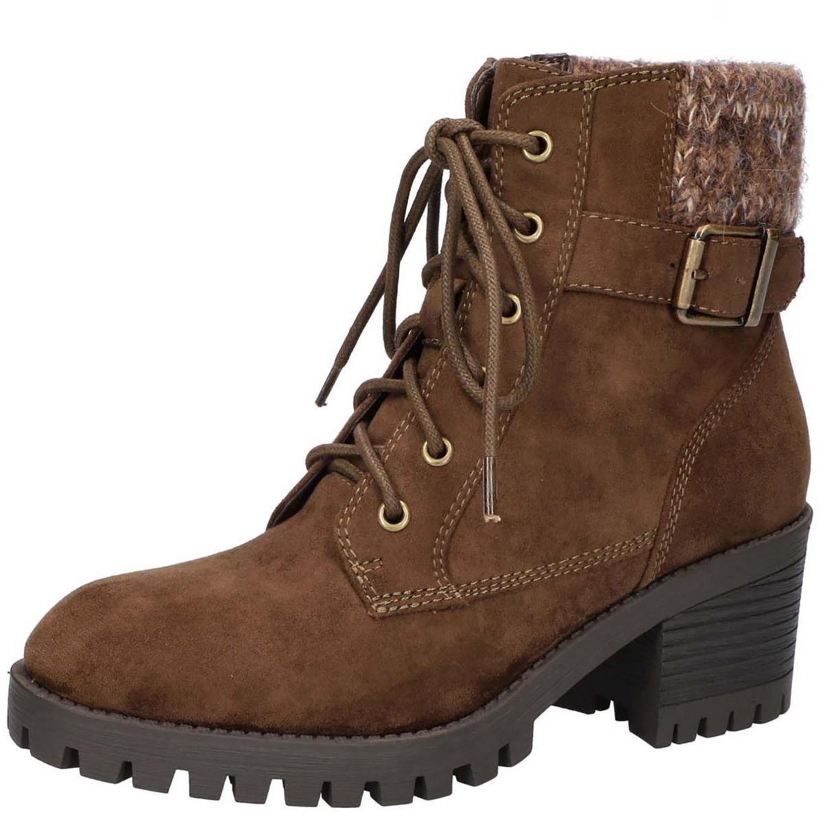 ETHEL Schnalle Imitat Wildleder Stiefeletten