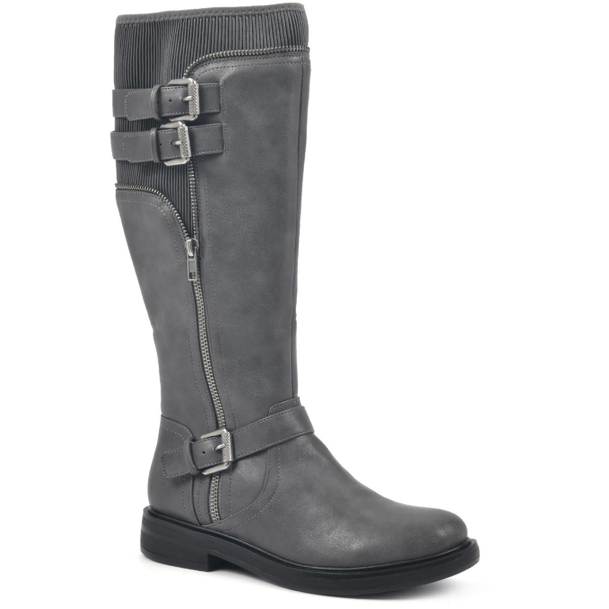 Mazed Imitat Leder hohe kniehohe Stiefel