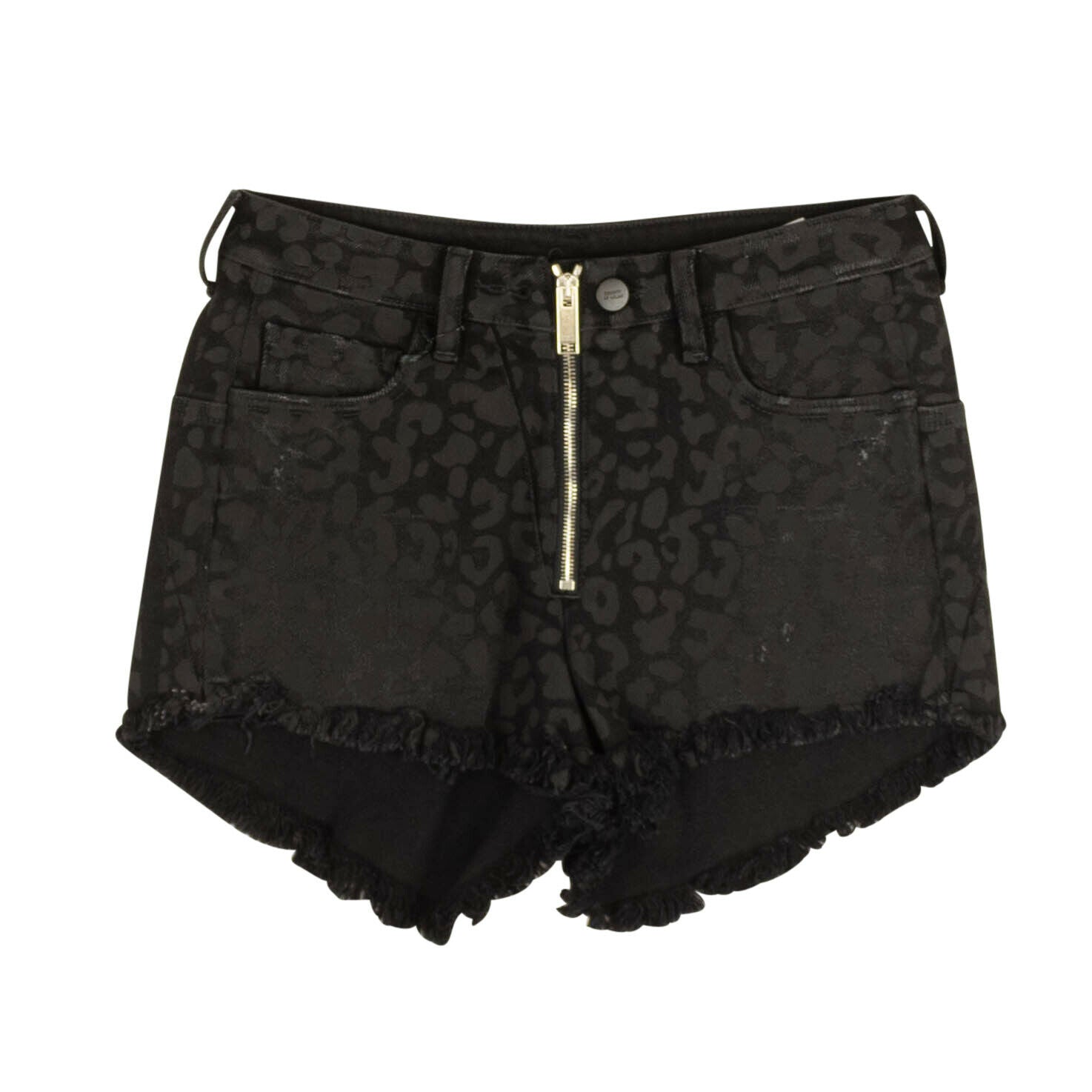 Marcelo Burlon Denim Shorts mit Leopardenmuster – Schwarz