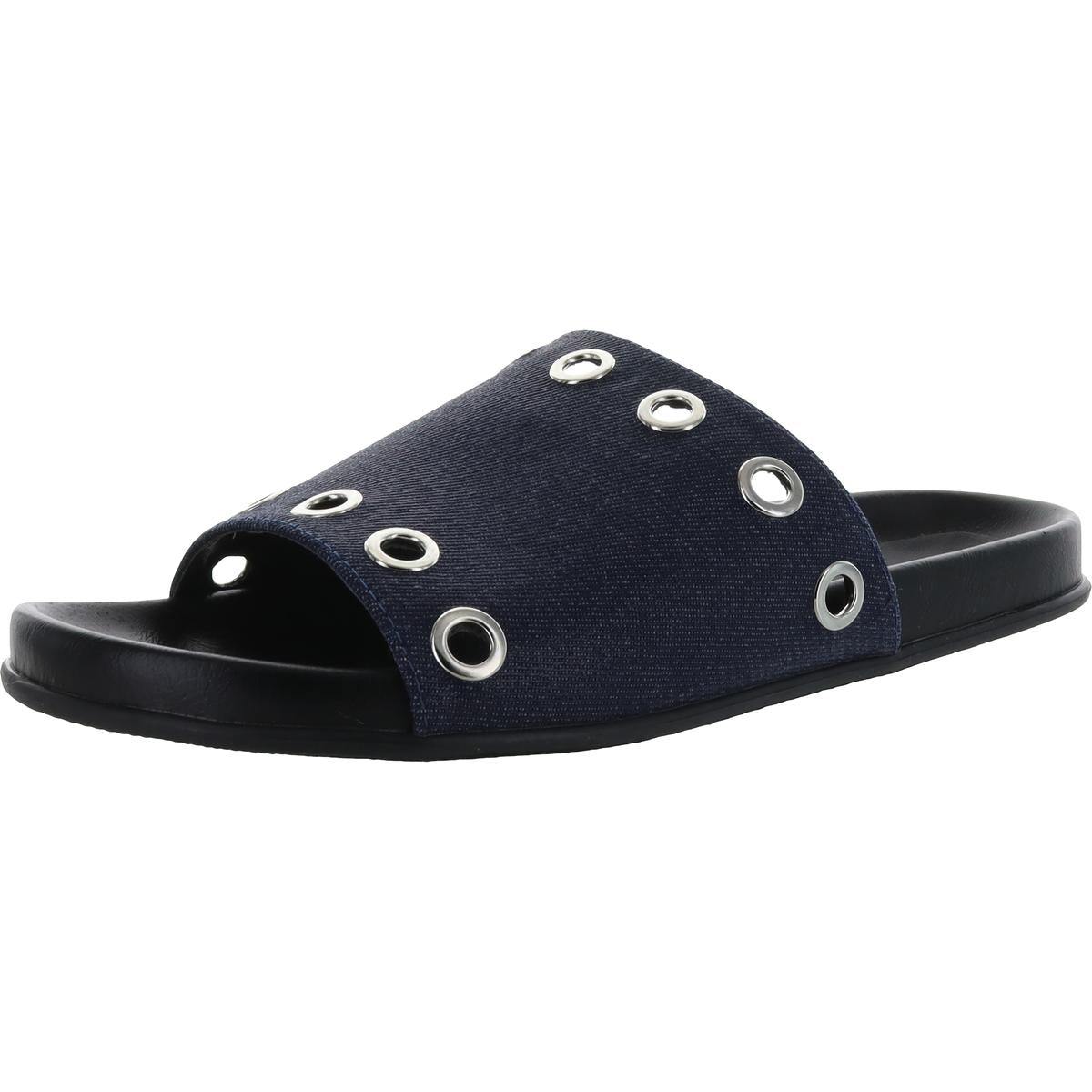 Flache Slide Sandalen mit Ösen