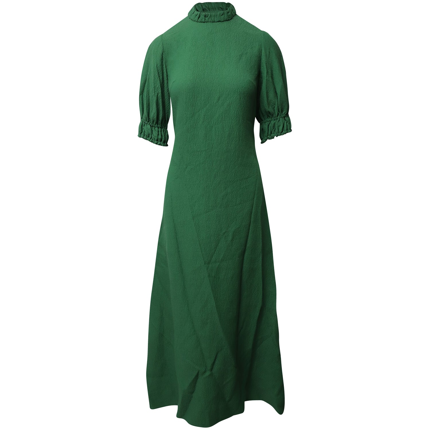 Emilia Wickstead Mimi Kleid mit Ausschnitt-Kleid aus grüner Viskose