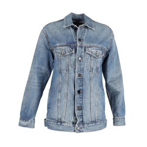 Alexander Wang Daze Übergroße Jeansjacke aus blauer Baumwolle