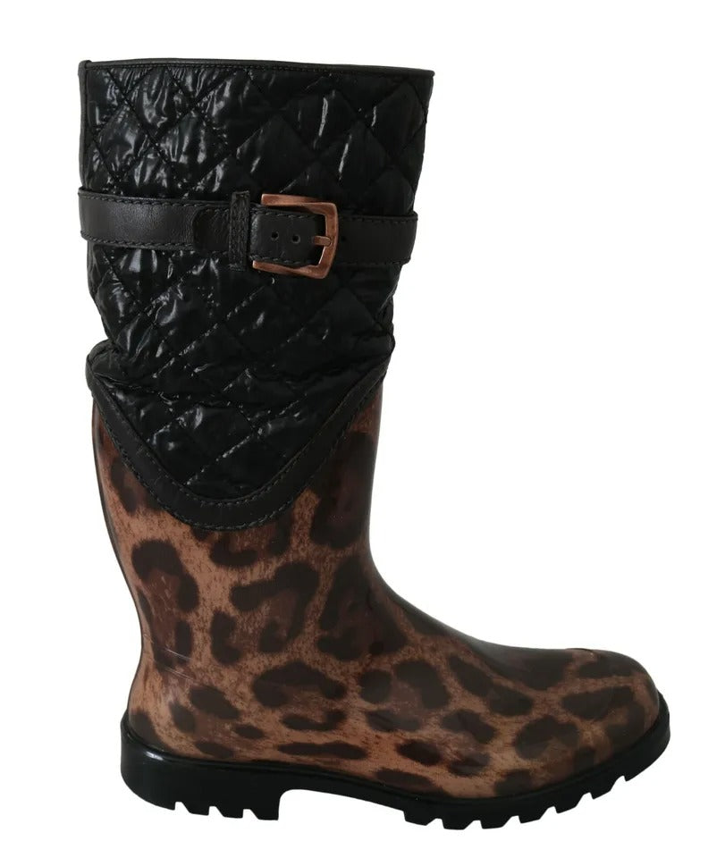 Dolce & Gabbana Leopard Booties Stiefel Damenschuhe
