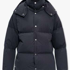 Bottega Veneta Neu Herren Puffer Jacke Mantel in schwarz
