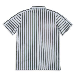 UNIVERSITY STRIPE GREEN CAMP HEMD POPELINE
