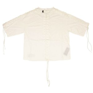 Unravel Project Lace Up T-Shirt – Elfenbein