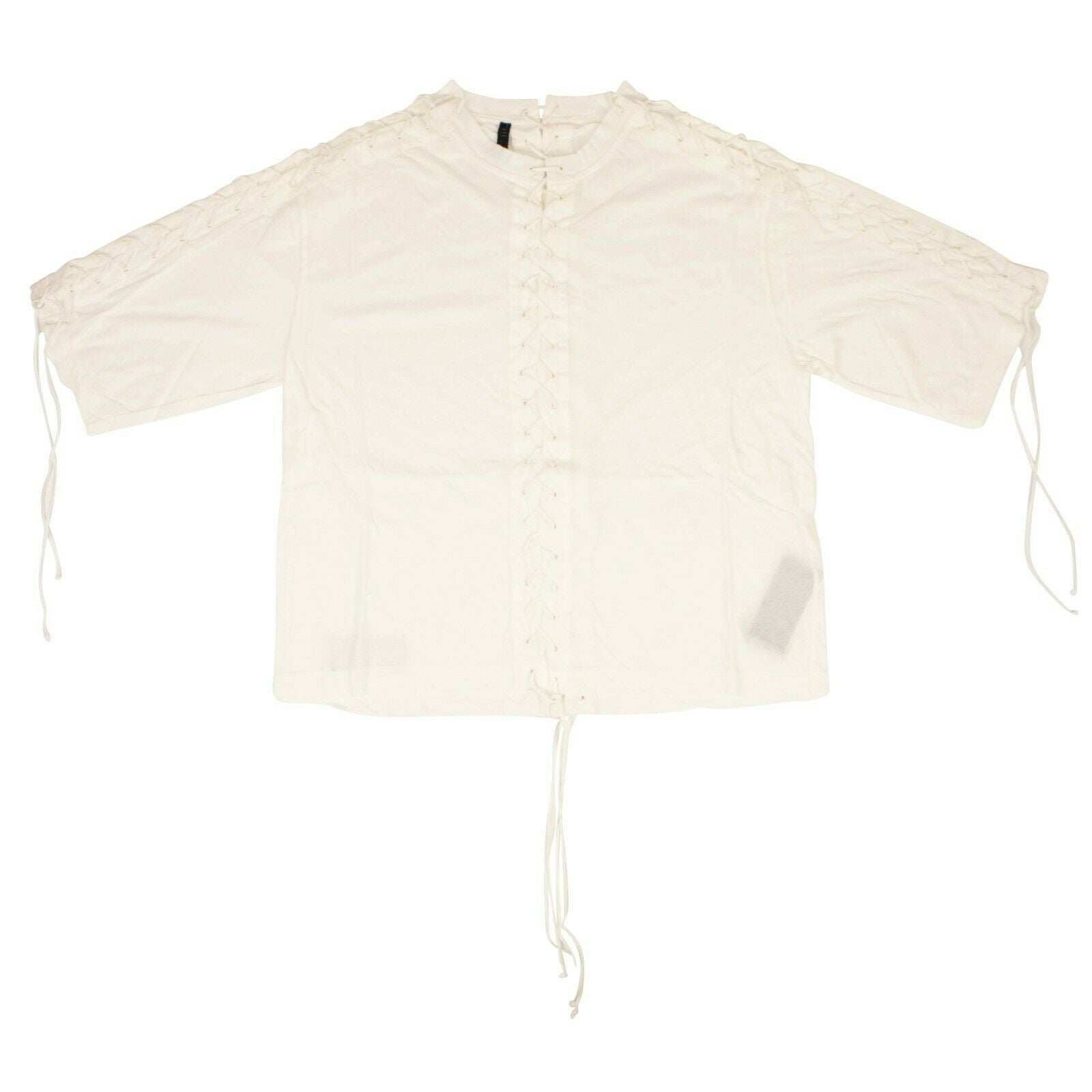 Unravel Project T-Shirt aus Spitze – Elfenbein