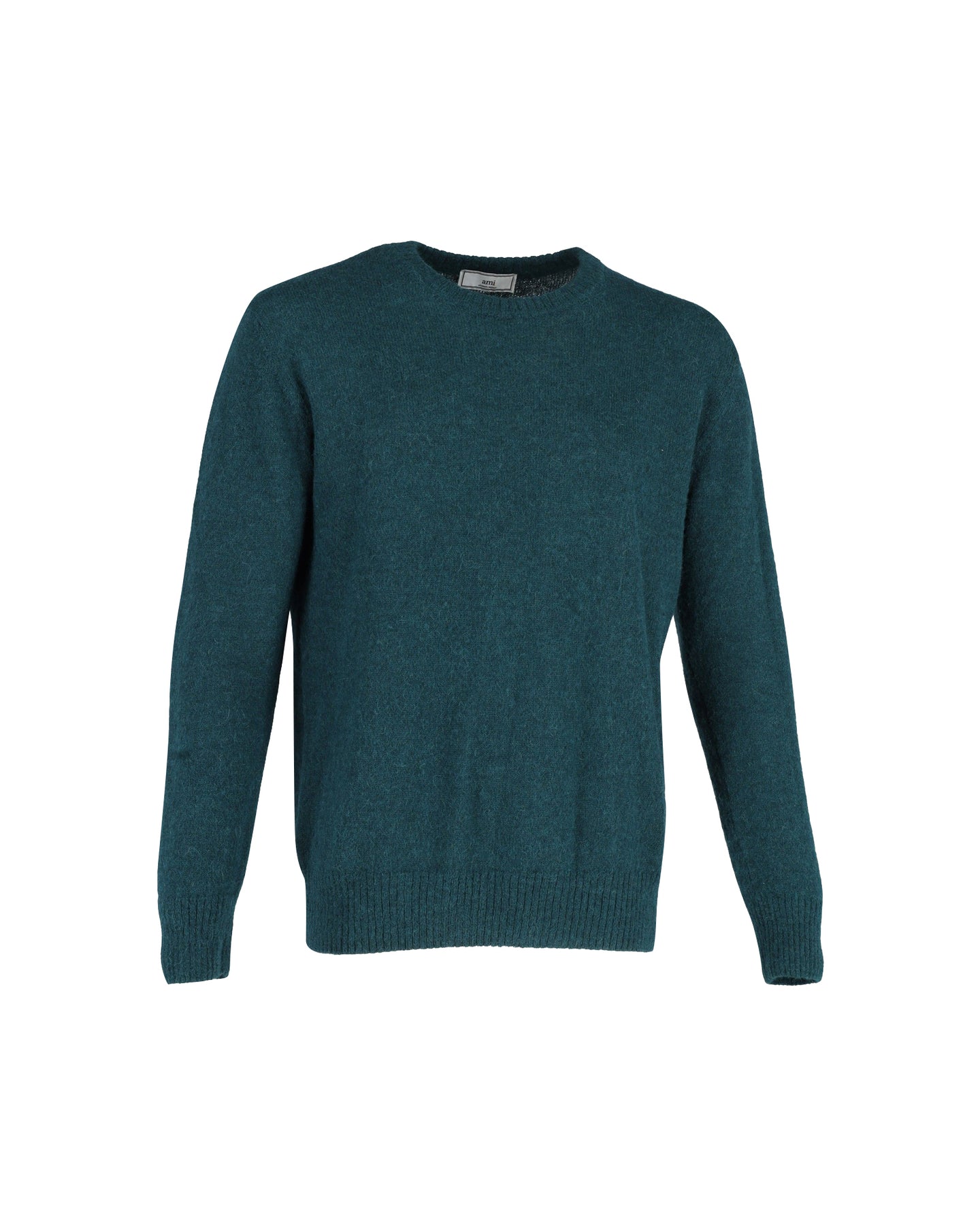 Ami Paris Pullover mit Rundhalsausschnitt aus grüner Wolle