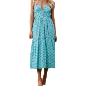 Aeries Halter Kleid in Blau