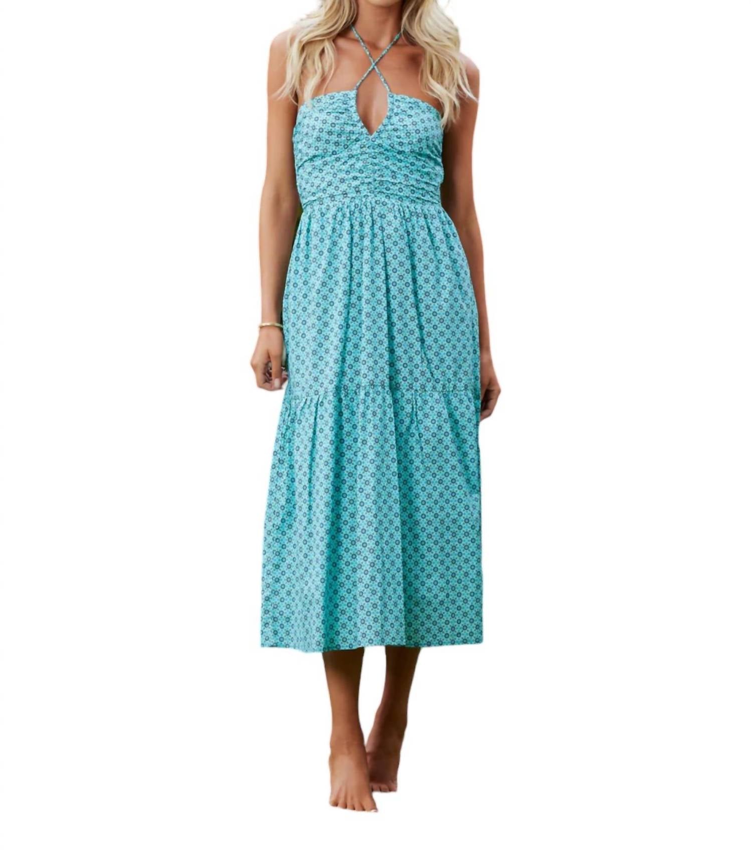 Aeries Halter Kleid in Blau