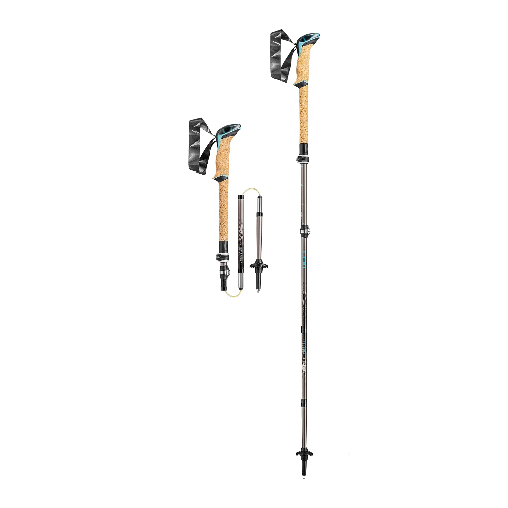 LEKI Cressida FX Carbon Trekkingstöcke – Ultraleichtes, faltbares Damen Carbon (Paar)