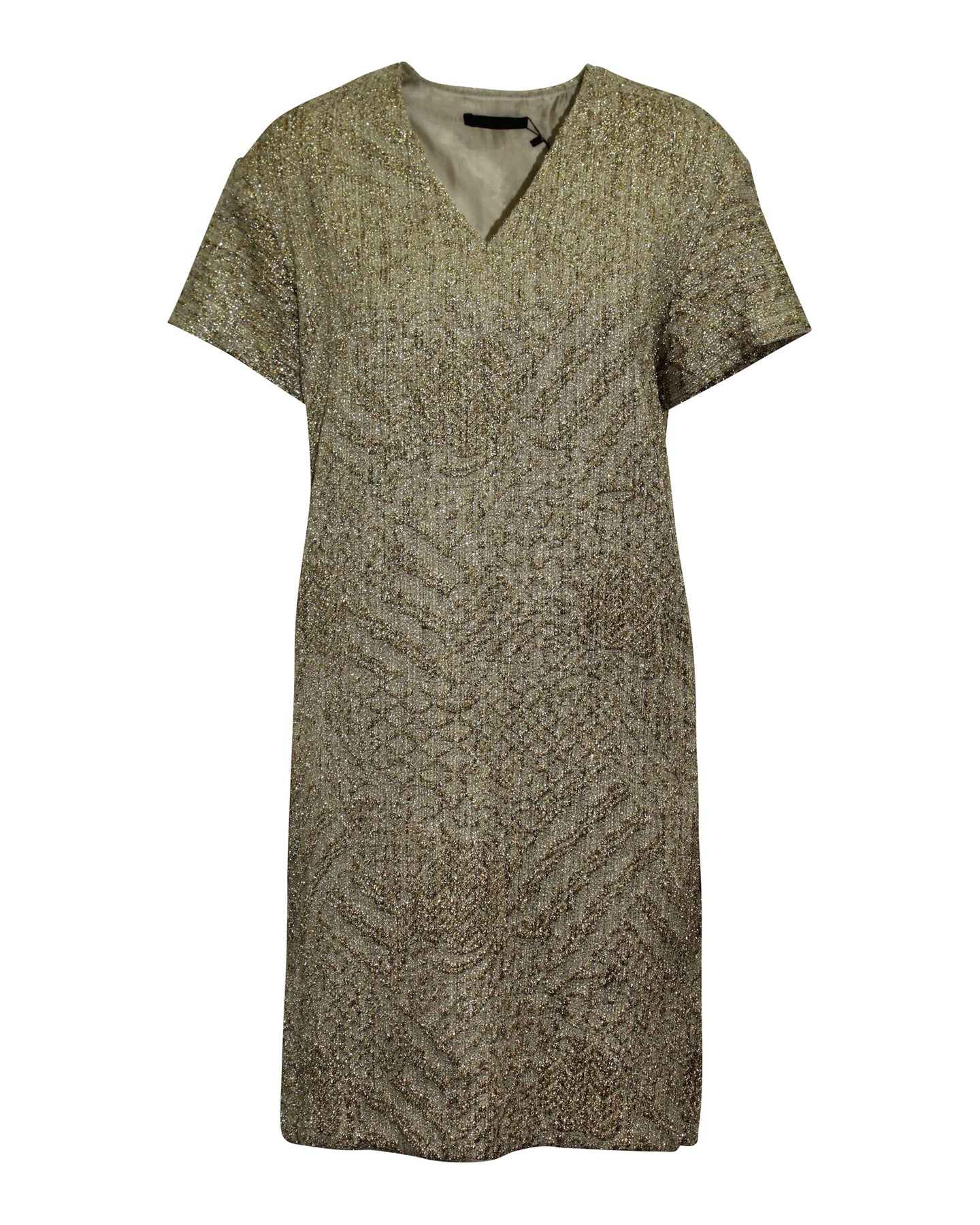 The Row Glitzer Verziertes kurzes Kleid aus metallischem Gold Polyester