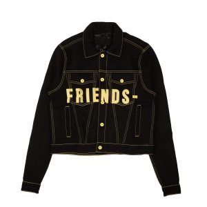 Vlone Friends Jeansjacke – Schwarz/Gelb