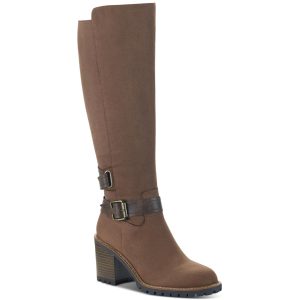 Vivian Reißverschluss Schnalle Kniehohe Stiefel