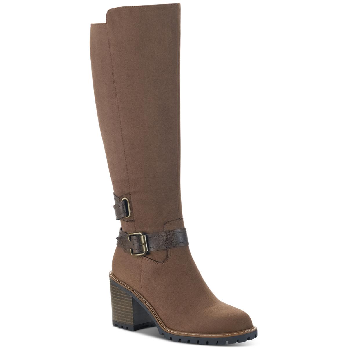 Vivian Reißverschluss Schnalle Kniehohe Stiefel