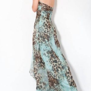 Strapless Evening Gown in blau, türkis, braun, braun