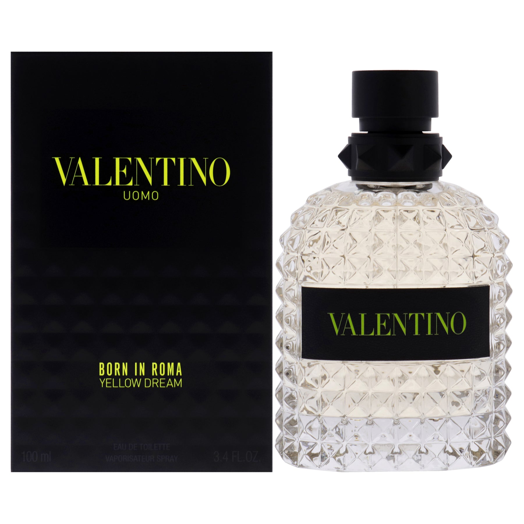 Uomo Born In Roma Yellow Dream von Valentino for Men – 3.4 oz Eau de Toilette Spray