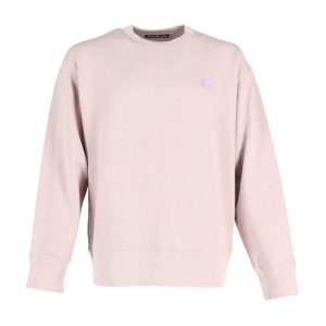 Acne Studios Sweatshirt mit Aufnähern aus rosa Baumwolle