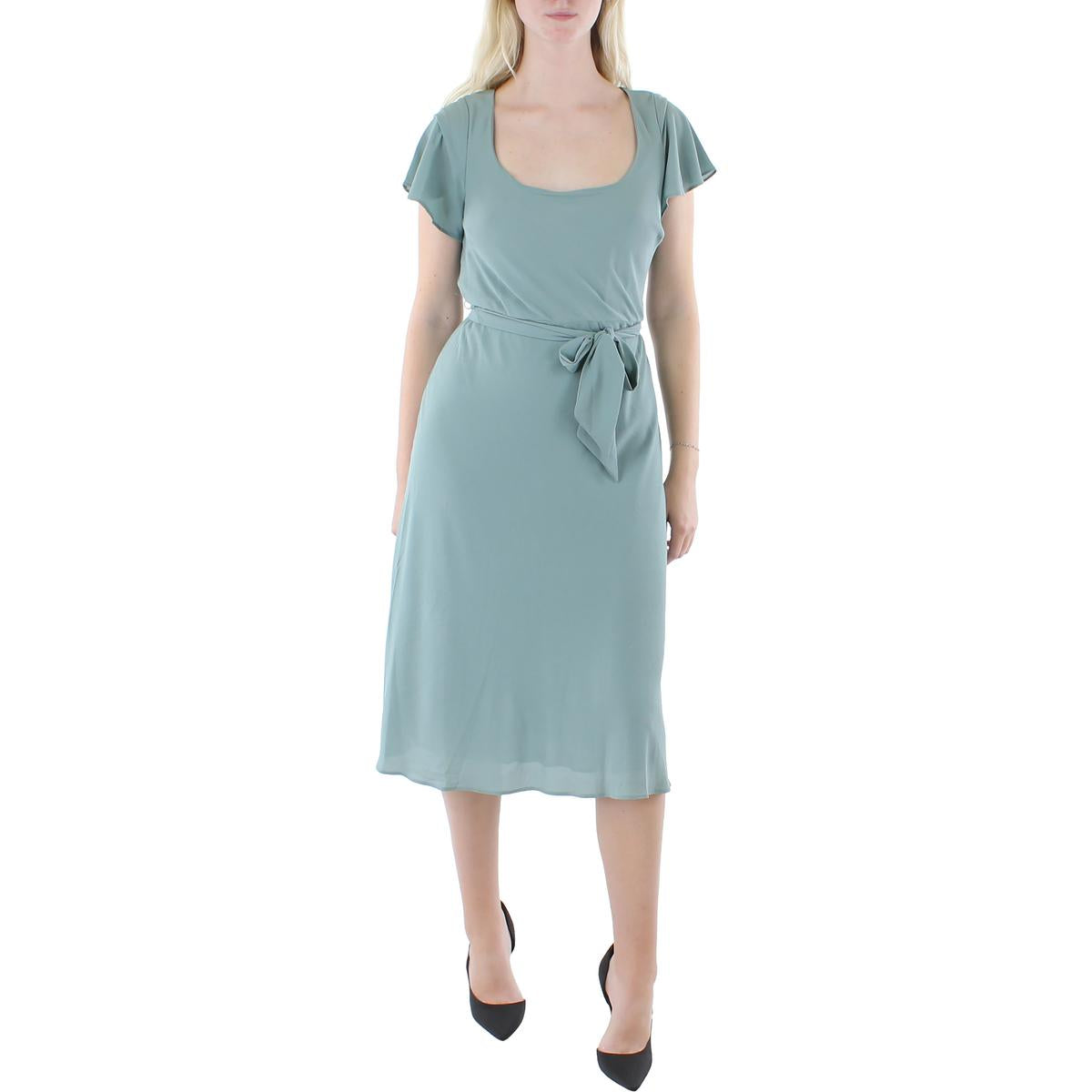 Flutter Ärmel Midikleid