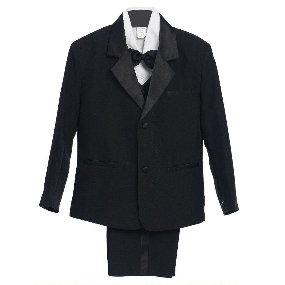 Kleine Jungen Schwarz 5 Stück Weste Jacke Hosen Besondere Anlässe Tuxedo Anzug 2-7