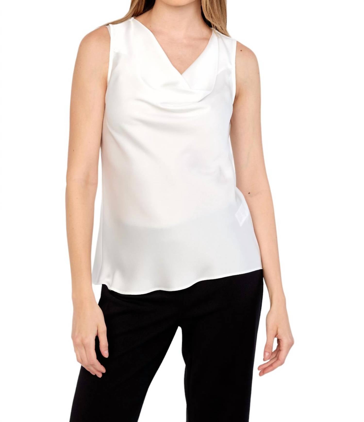 T-Shirt aus Baumwolle in Vanille