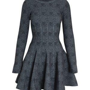 Alaia Gesprenkeltes Minikleid aus mehrfarbiger Viskose