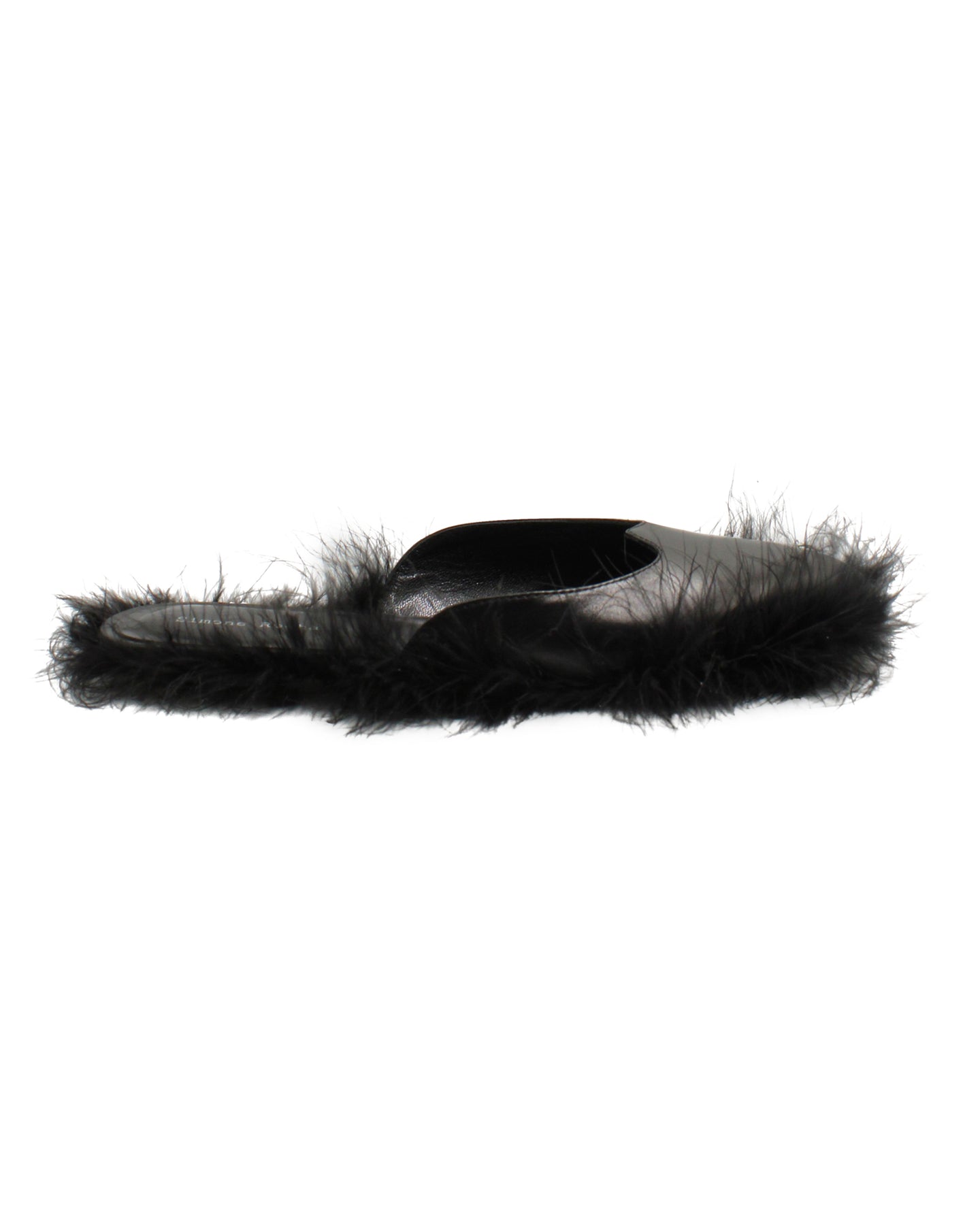 Simone Rocha Slides aus schwarzem Leder