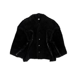 Rick Owens Legaspi Cropped Jacke in schwarz scherling 7766509879356