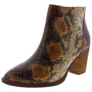Harlan Snake Print Pointed Toe Stiefeletten