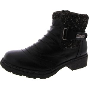 Citrine-B Kunstleder Schnalle Stiefeletten