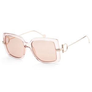 Ferragamo 55 mm transparente Nude-Sonnenbrille für Damen