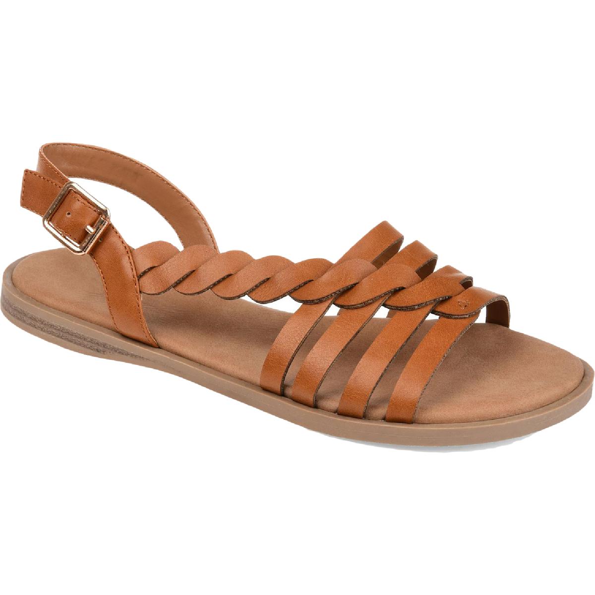 Flache Sandalen aus Leder von SOLAY