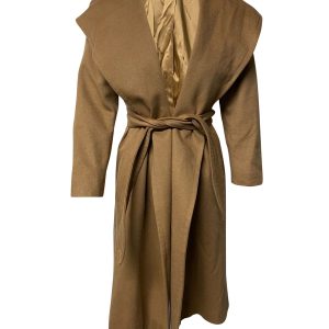 Max Mara Kapuzenmantel aus braunem Kaschmir 7766511124540