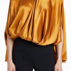 Odessa Seide Top in antike Bronze