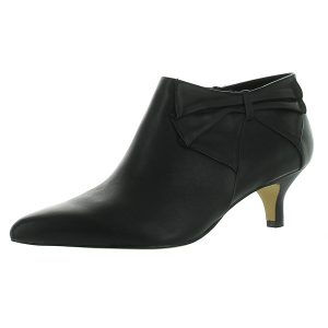 Frances Leder Kätzchen Absatz Stiefeletten
