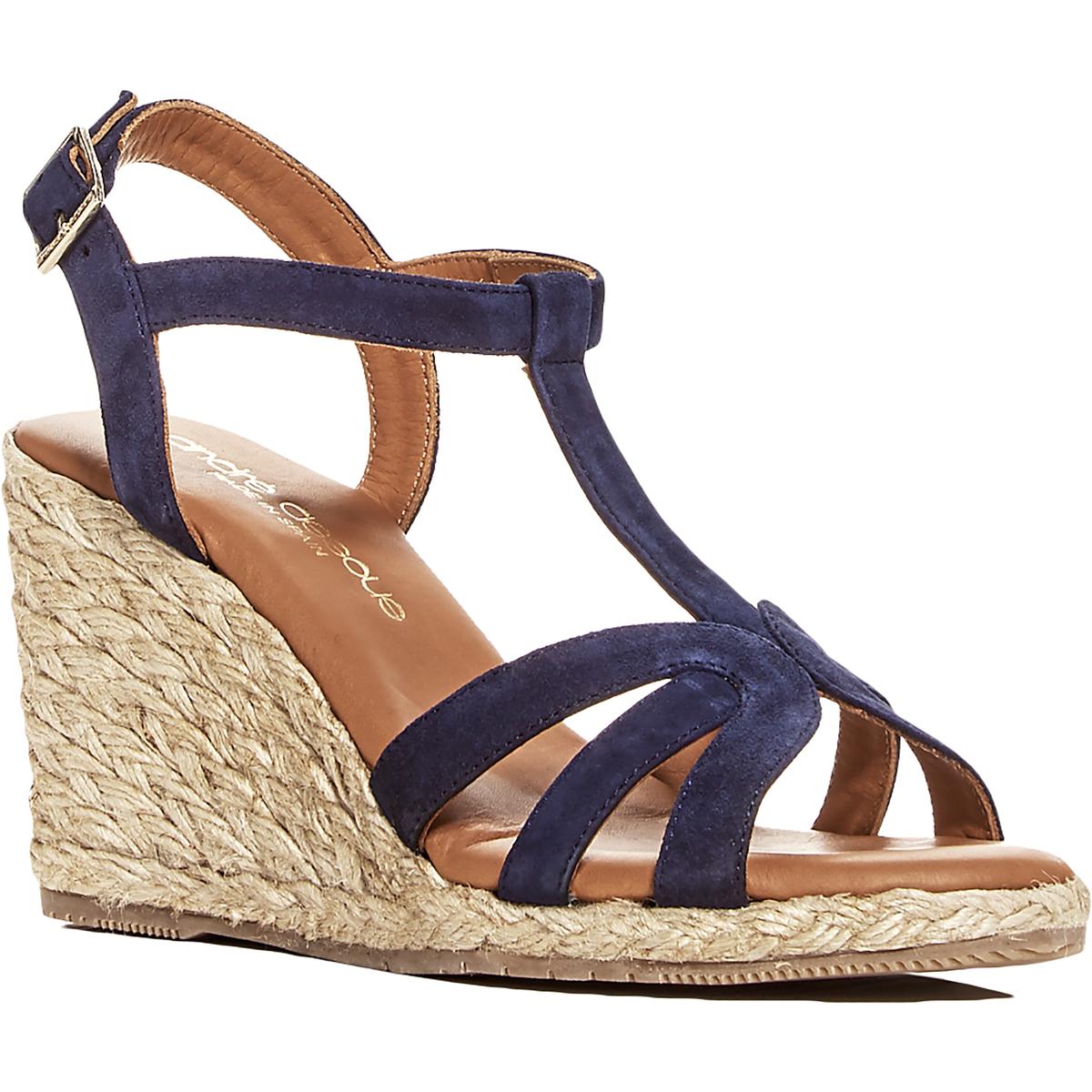 Madina Gepolsterte Einlegesohle T-Strap Keil Sandalen