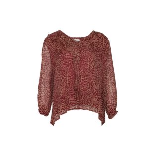Ba&sh bedruckte Bluse in roter Viskose 7766511353916
