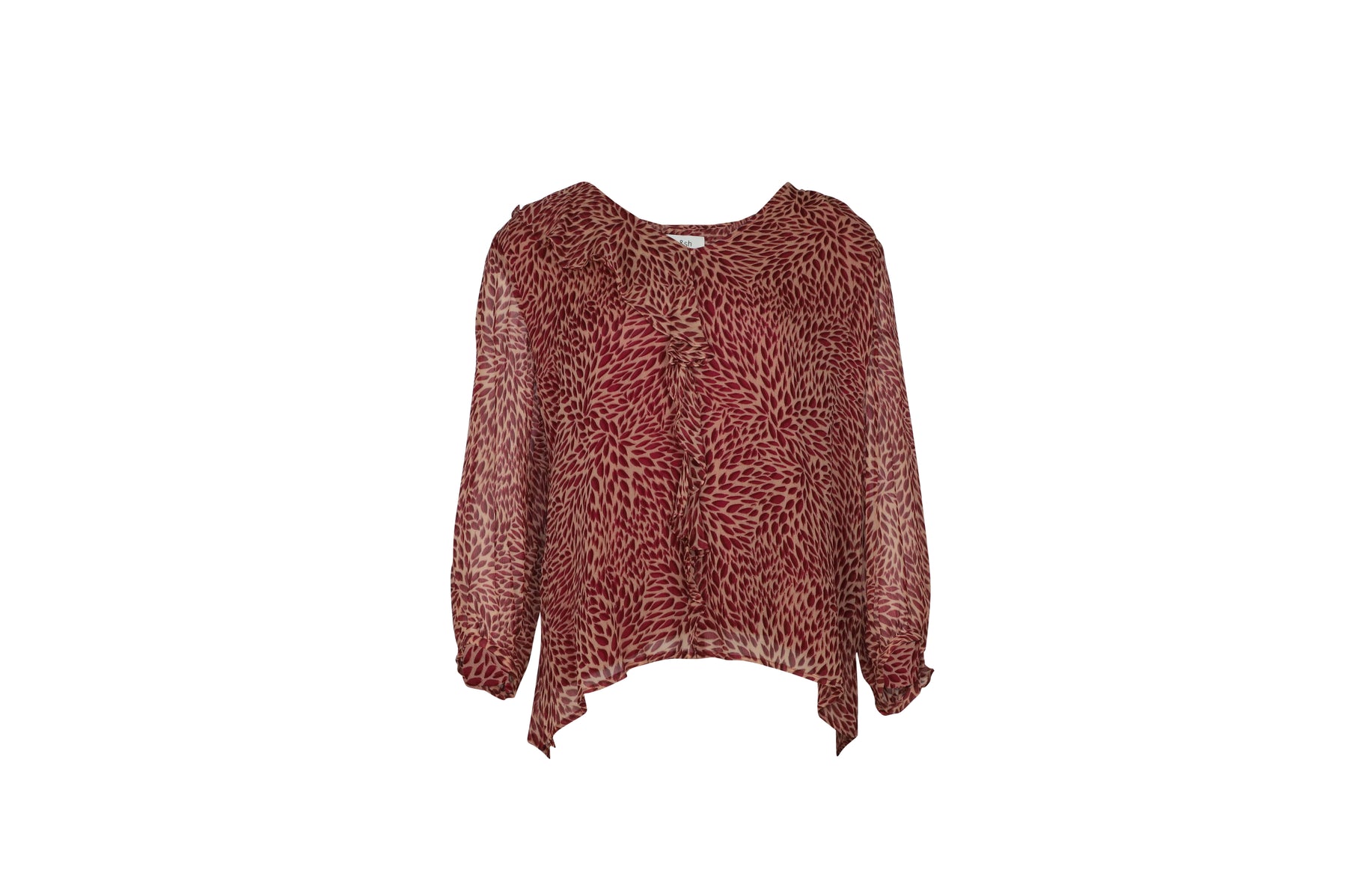 Ba&sh Bedruckte Bluse aus roter Viskose