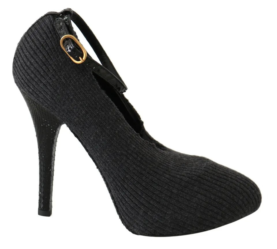Dolce & Gabbana Leder Absatz Stoff Socken Pumps Damenschuhe