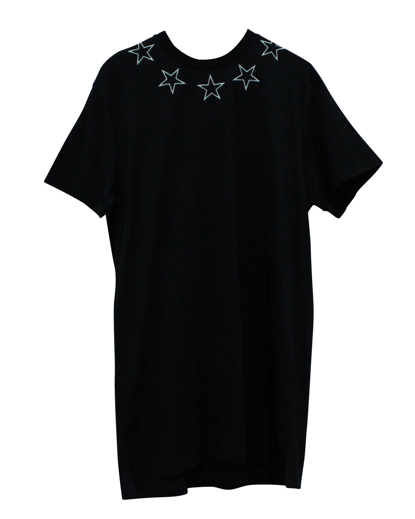 Givenchy Stars All Over Neck T-Shirt aus Baumwolle Schwarz