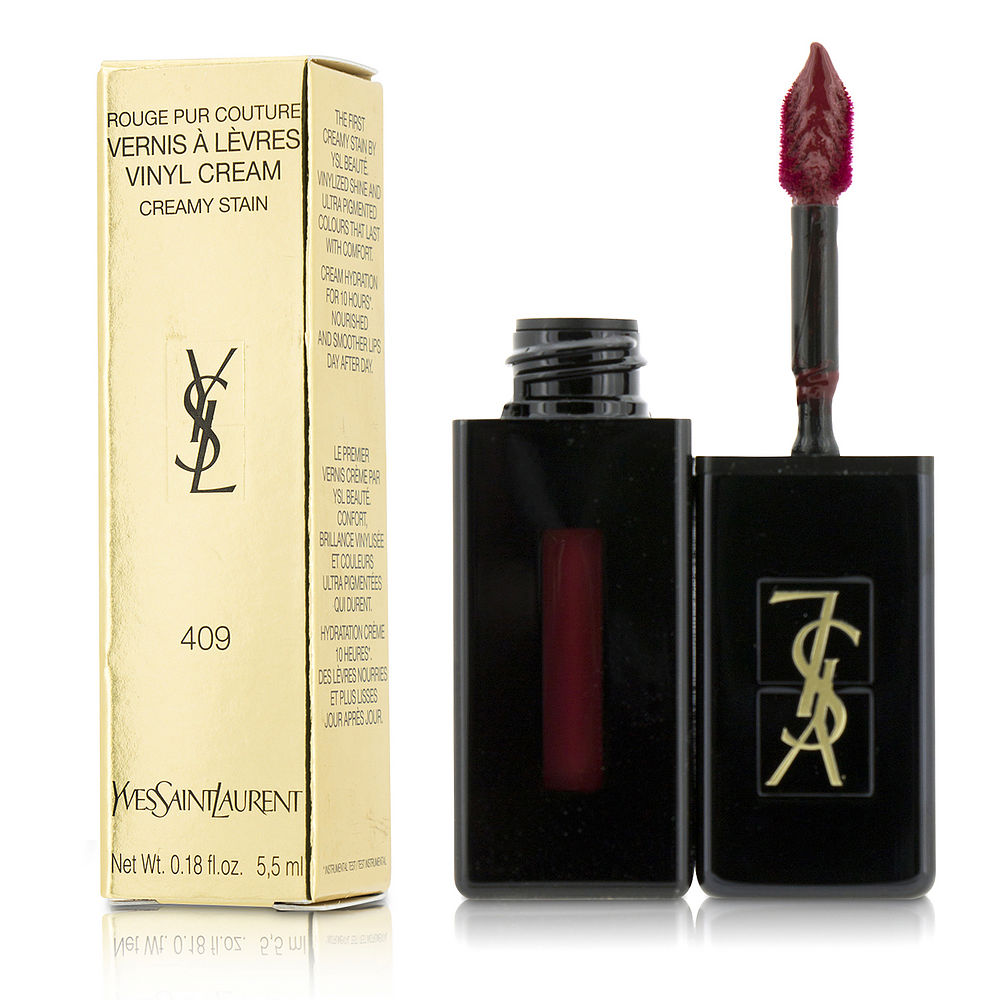 Yves Saint Laurent von Yves Saint Laurent Rouge Pur Couture Vernis A Levres Vinyl Creme Creamy Stain – # 409 Burdy Vibes – 5.5Ml/0.18Oz Damen