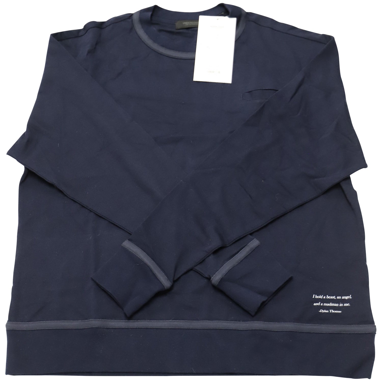 Undercover Langarm-Sweatshirt aus marineblauer Baumwolle