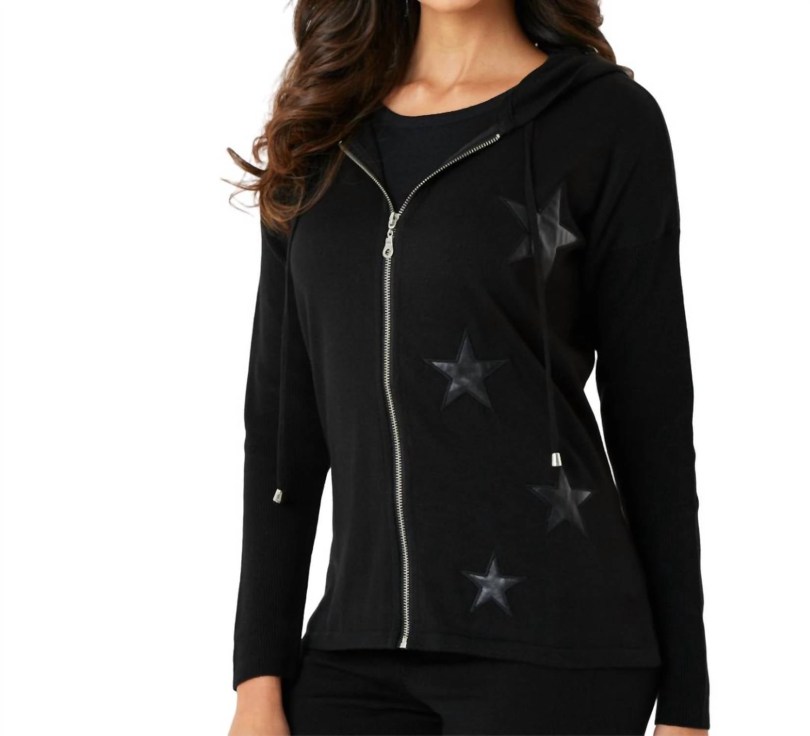 Zip Star Jacke in Schwarz