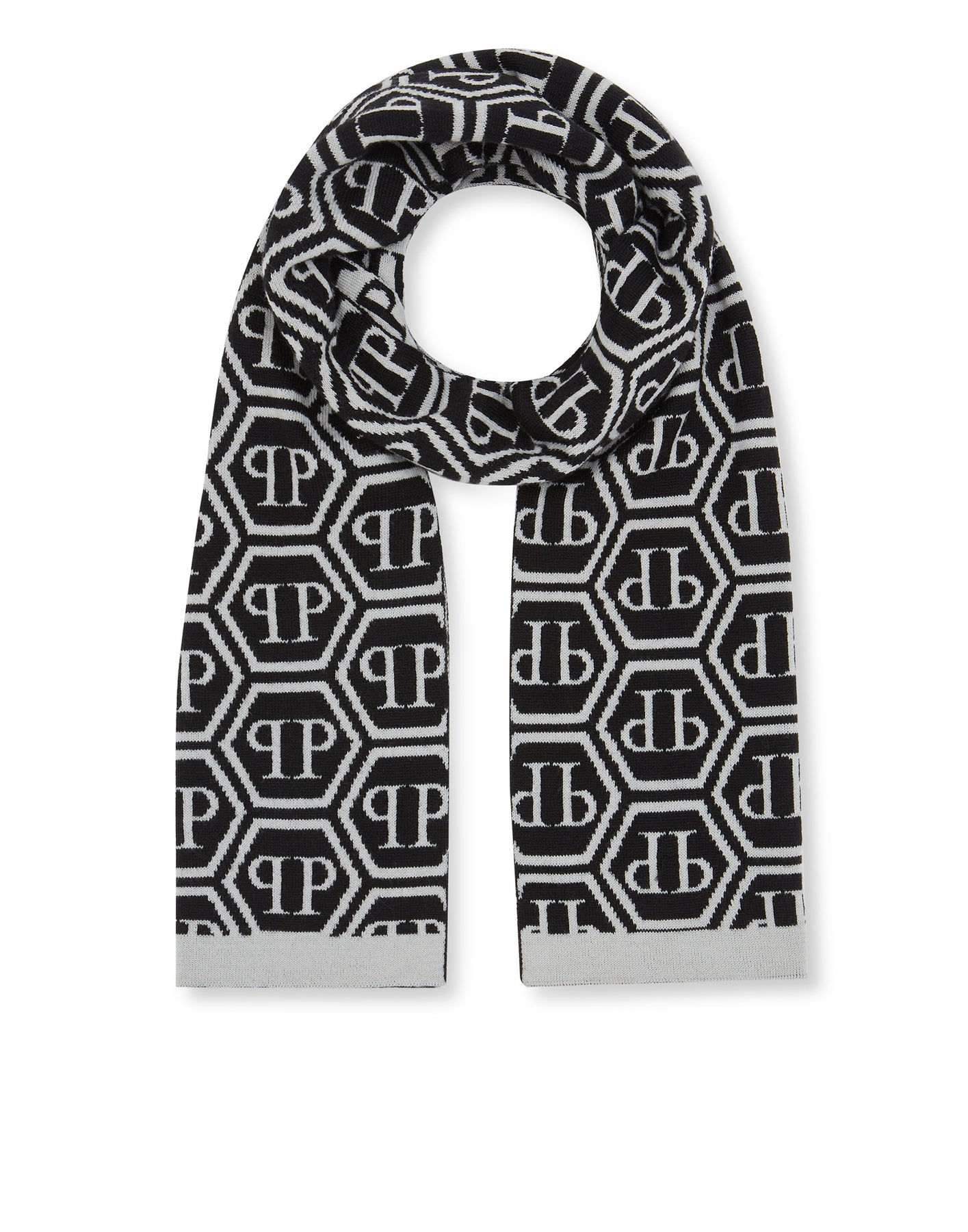 Langer Schal aus Wolle 180X30 Monogram