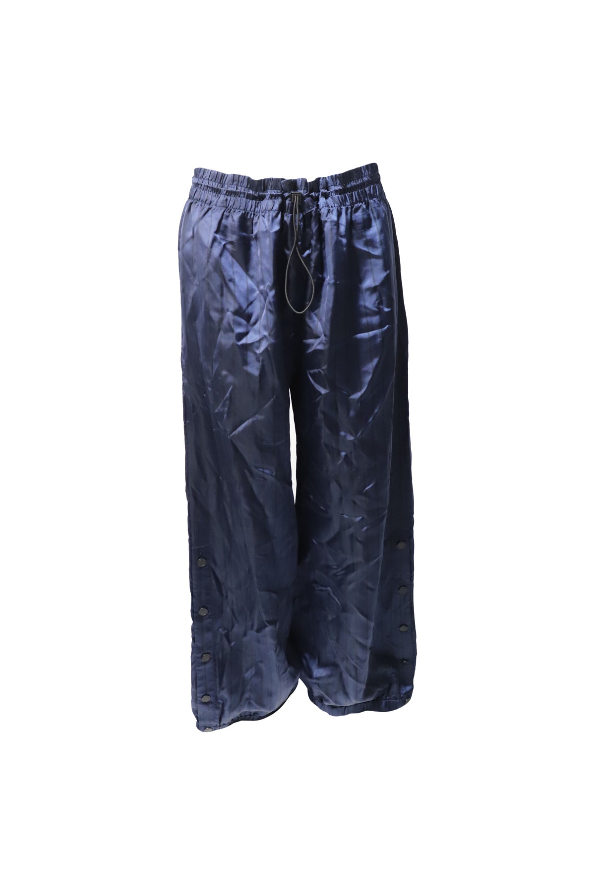 Monse Snap-verziert Hose mit breitem Bein in Marineblau Satin