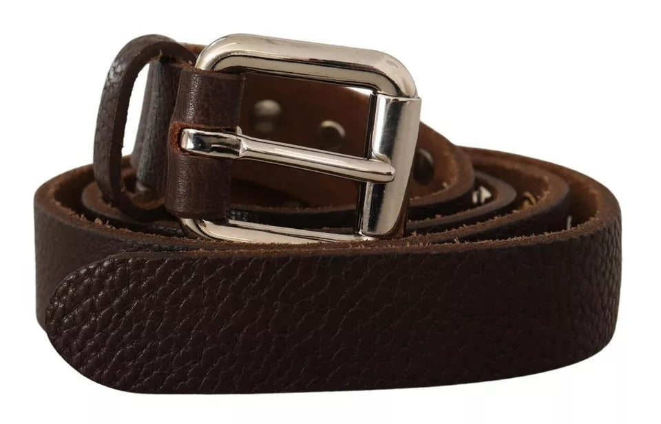 Dolce & Gabbana Leder verzierte Metall Schnalle Damen Gürtel