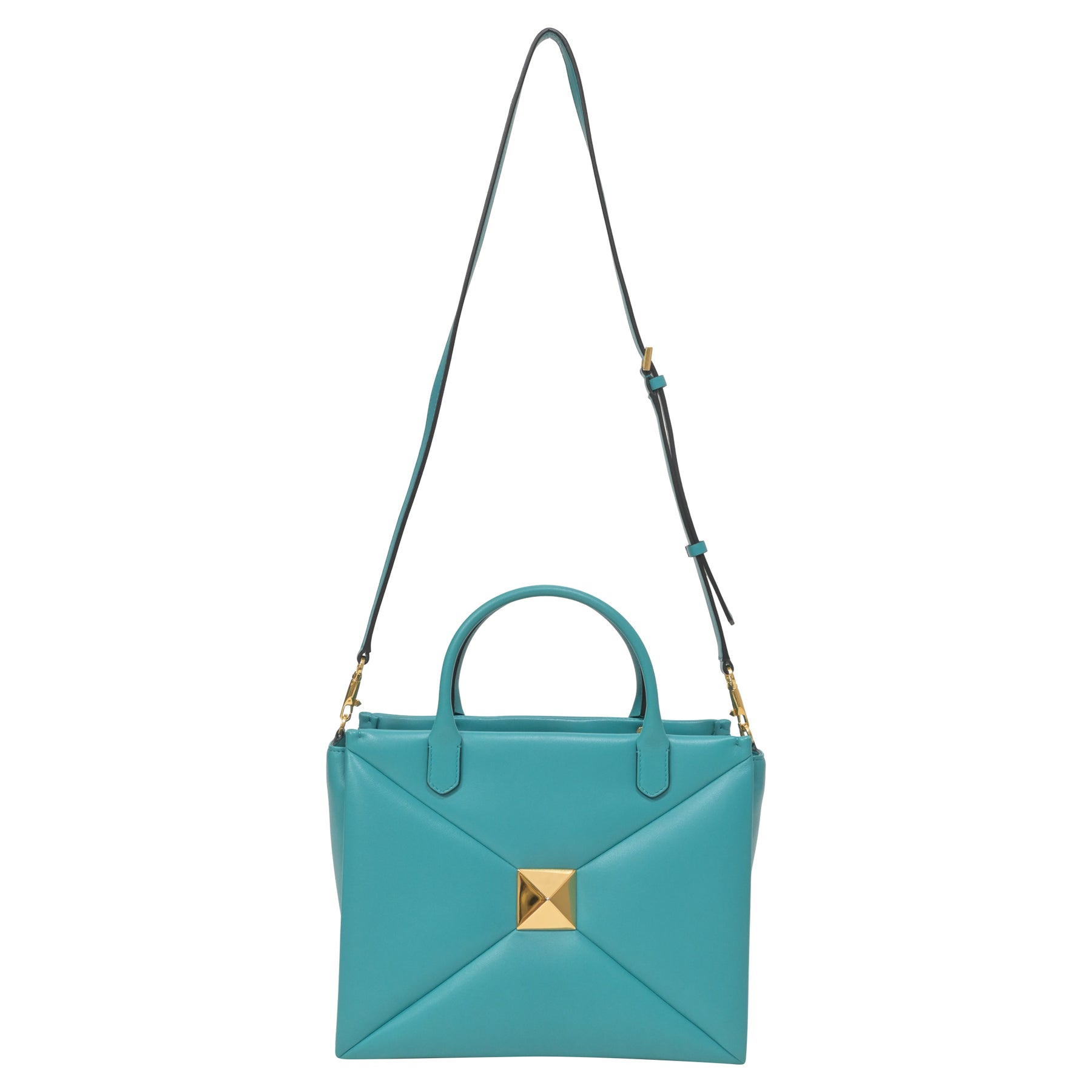 Valentino Garavani Roman One Stud Handtasche aus Lammleder von Turqoise