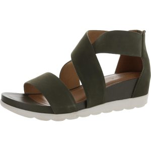 Pacifica Leder offene Zehen Keil Sandalen