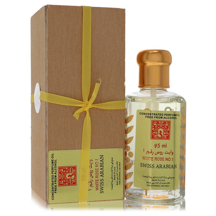 Weiß Rose No 1 von Swiss Arabian Konzentriertes Parfümöl ohne Alkohol (Unisex) 3,21 oz für Damen