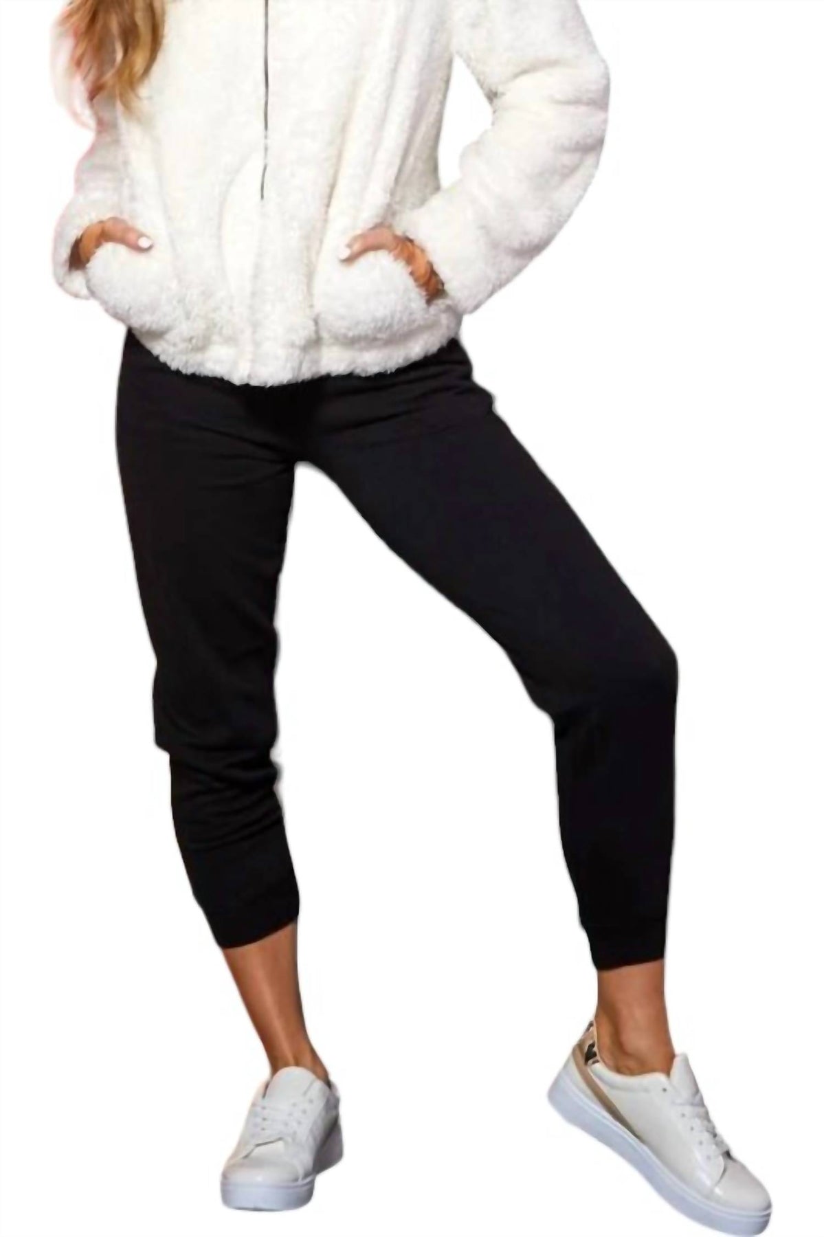 Solide Jill Jogger Hosen in schwarz